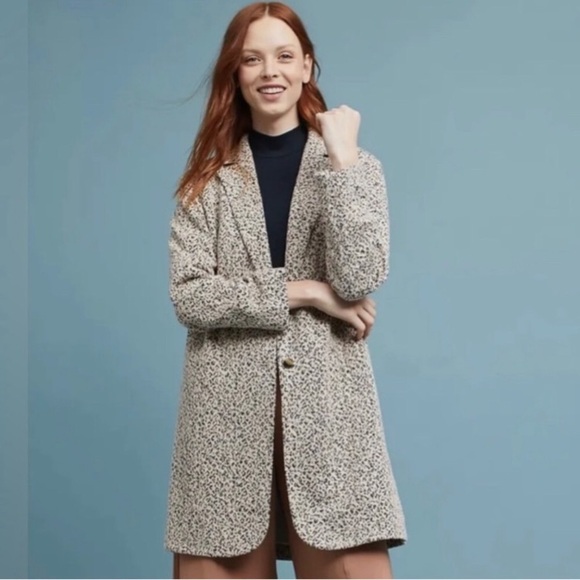 Anthropologie Jackets & Blazers - ANTHROPOLOGIE Cartonnier “Rowan” Abstract Leopard Print Car Coat